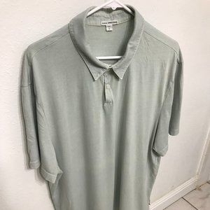 Mens James Perse Sueded Polo XL/Size 5